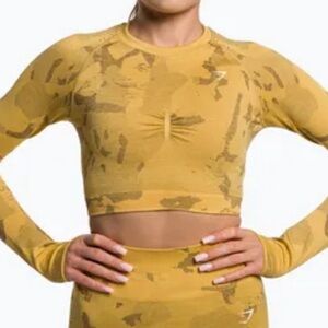 Gymshark Camo Workout top. Excellent Condition, Size small.